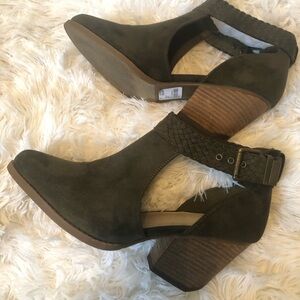 Dark Green Booties